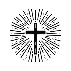 Cross and Light Visualize rays of light emanating from the cross