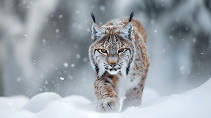 Lynx in the snow: Winter wildlife in Europe
