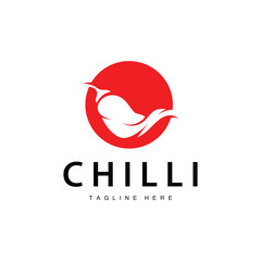 Hot Chili Peppers Logo Farm Garden Design Simple Illustration Symbol Template