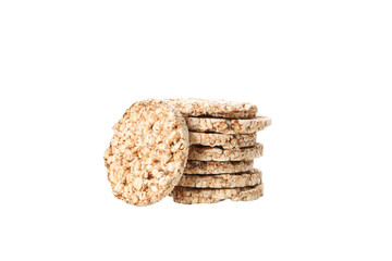 PNG, diet rice bread, isolated on white background.