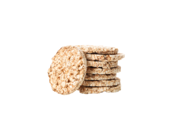 PNG, diet rice bread, isolated on white background.