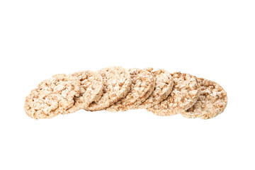 PNG, diet rice bread, isolated on white background.