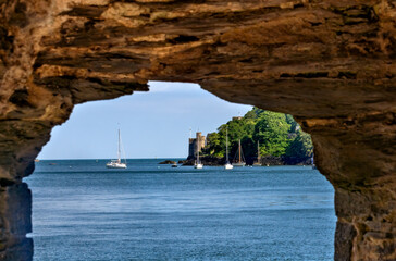 Colorful Castle Old Bayard's Cove Fort Harbor Dartmouth Devon England