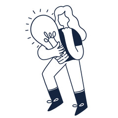 Startup Business Illustration with Doodle Style. Isolated on White Background