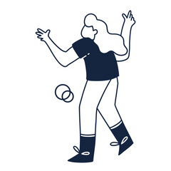 Startup Business Illustration with Doodle Style. Isolated on White Background