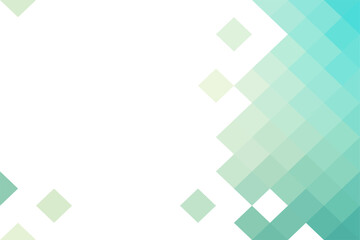 Blue and white mosaic pixel background with copy space. Gradient abstract tile background. Artistic puzzle background.