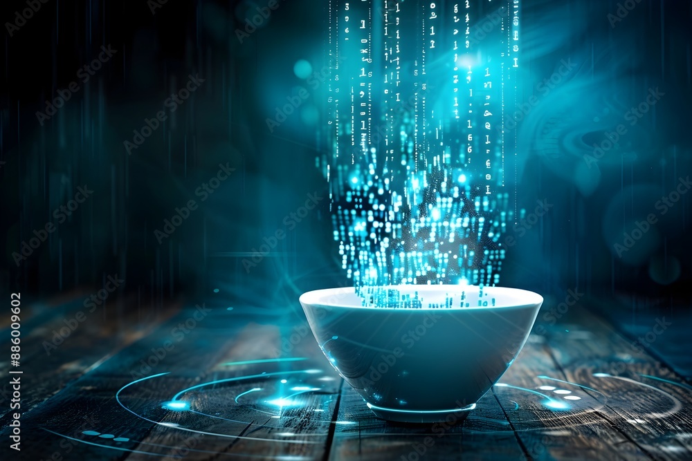 Poster glowing soup bowl offering insights into the world of computer forensics and digital analysis