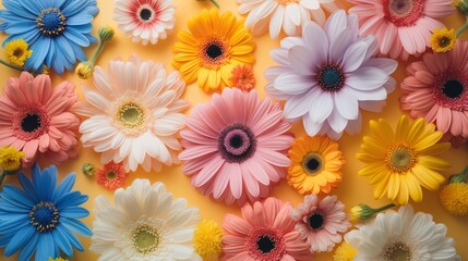 Banner for a flower shop highlighting vibrant and colorful flowers, ideal for promoting floral businesses.