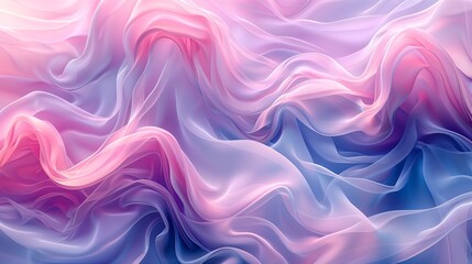 Obraz premium 3D Rendered Modern Abstract Wallpaper, Textured Flowing Lines and Waves in Pastel Blue, Indigo, Violet, and Purple Palette, Serene and Elegant.