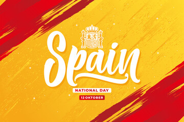 spain lettering background vector design