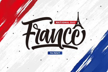 france lettering background vector design