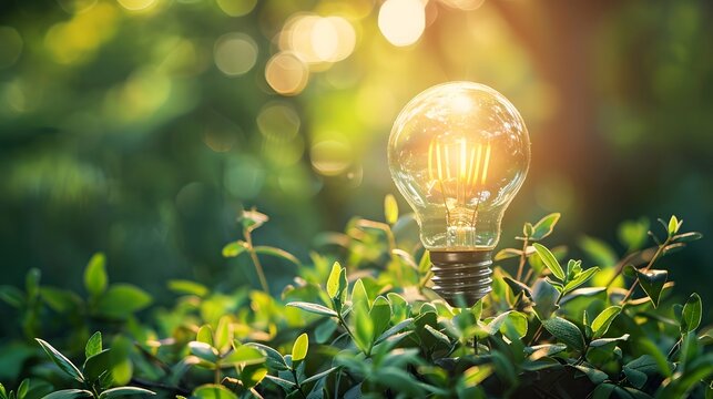 Sustainable energy from green industry with eco power, promoting low carbon footprint and environmental good practices from a green factory