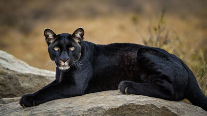 Fototapeta premium Fake Puma Panther CGI Strong Beautiful Big cat Fur