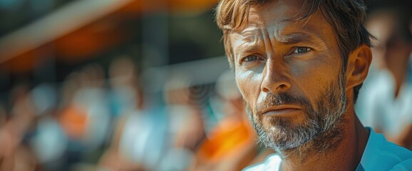 Active Collage of Fathers and Children Playing Tennis , Image Background