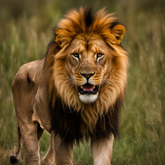 Obraz premium Lion Fake Puma Panther CGI Strong Beautiful Big cat Fur