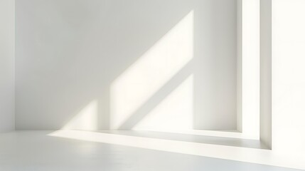 Fototapeta premium Plain white background with soft light gradient, versatile design