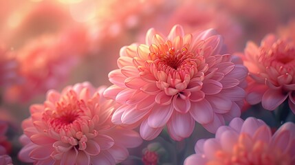 Fototapeta premium Delicate Bloom in Sunset Hues