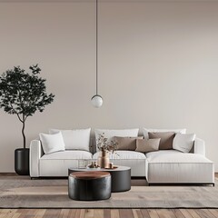 Unique modern home interior perspective