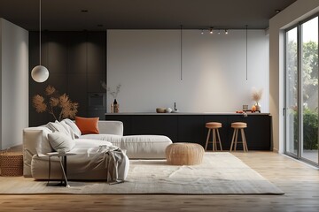 Chic modern home interior design with a mix of classic and contemporary styles