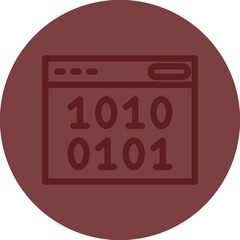 Binary Code Vector Line Maroon Circle Maroon