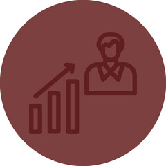 Career Promotion Vector Line Maroon Circle Maroon