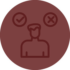 Decision Making Vector Line Maroon Circle Maroon