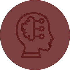 Machine Learning Vector Line Maroon Circle Maroon