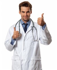 male doctor giving a thumb up