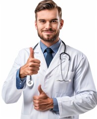 male doctor giving a thumb up