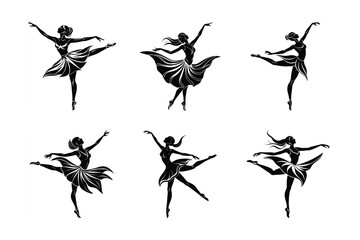ballet dancer girl  black and white ballerina  silhouette © Bappaditya Roy