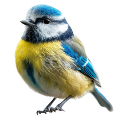 Obraz premium Blue Tit Bird Isolated on Transparent or White Background, PNG