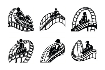 Funny Children Riding Train 