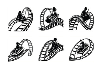 Funny Children Riding Train 