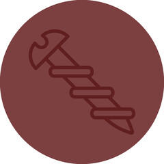 Screw Vector Line Maroon Circle Maroon