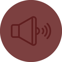 Sound Vector Line Maroon Circle Maroon