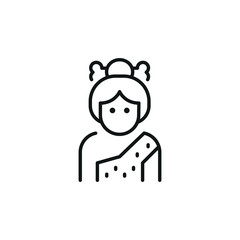 Fototapeta premium Cavewoman icon. Simple cavewoman icon for social media, app, and web design. Vector illustration.