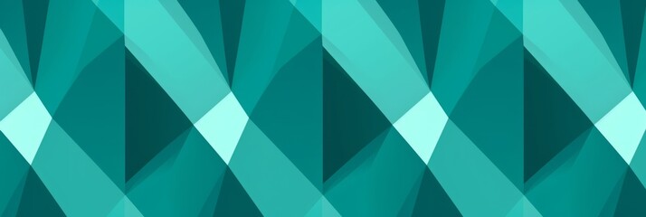 Obraz premium Abstract geometric background with a teal color scheme, featuring a pattern of overlapping triangles
