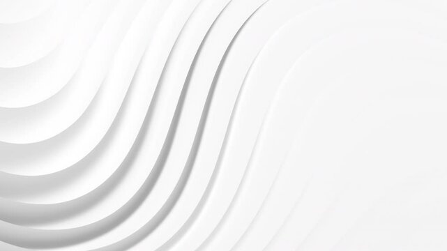 Motion design abstract white corporate background with curved lines. Seamless looping animation