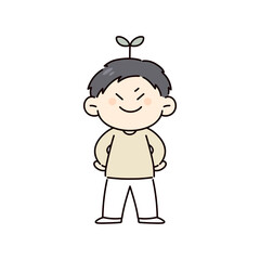 成長している人のイラスト