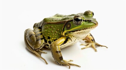 Common Water Frog in front of a white background