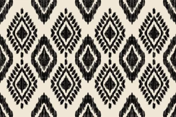 Seamless ethnic Ikat pattern in tribal, folk embroidery, and Mexican style Aztec geometry for Graphic Arts, Carpet Design, Wallpaper, Wrapping, and Clothing.