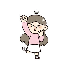 Fototapeta premium 成長している人のイラスト