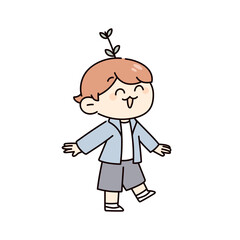 成長している人のイラスト