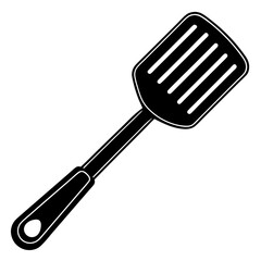 Simple spatula silhouette vector art illustration