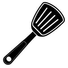 Simple spatula silhouette vector art illustration