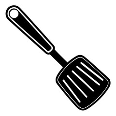 Simple spatula silhouette vector art illustration