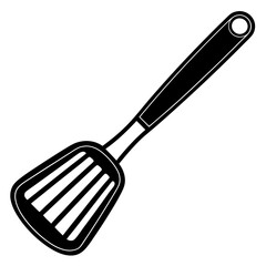 Simple spatula silhouette vector art illustration