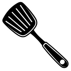 Simple spatula silhouette vector art illustration