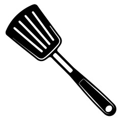 Simple spatula silhouette vector art illustration