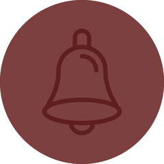 bell Vector Line Maroon Circle Maroon